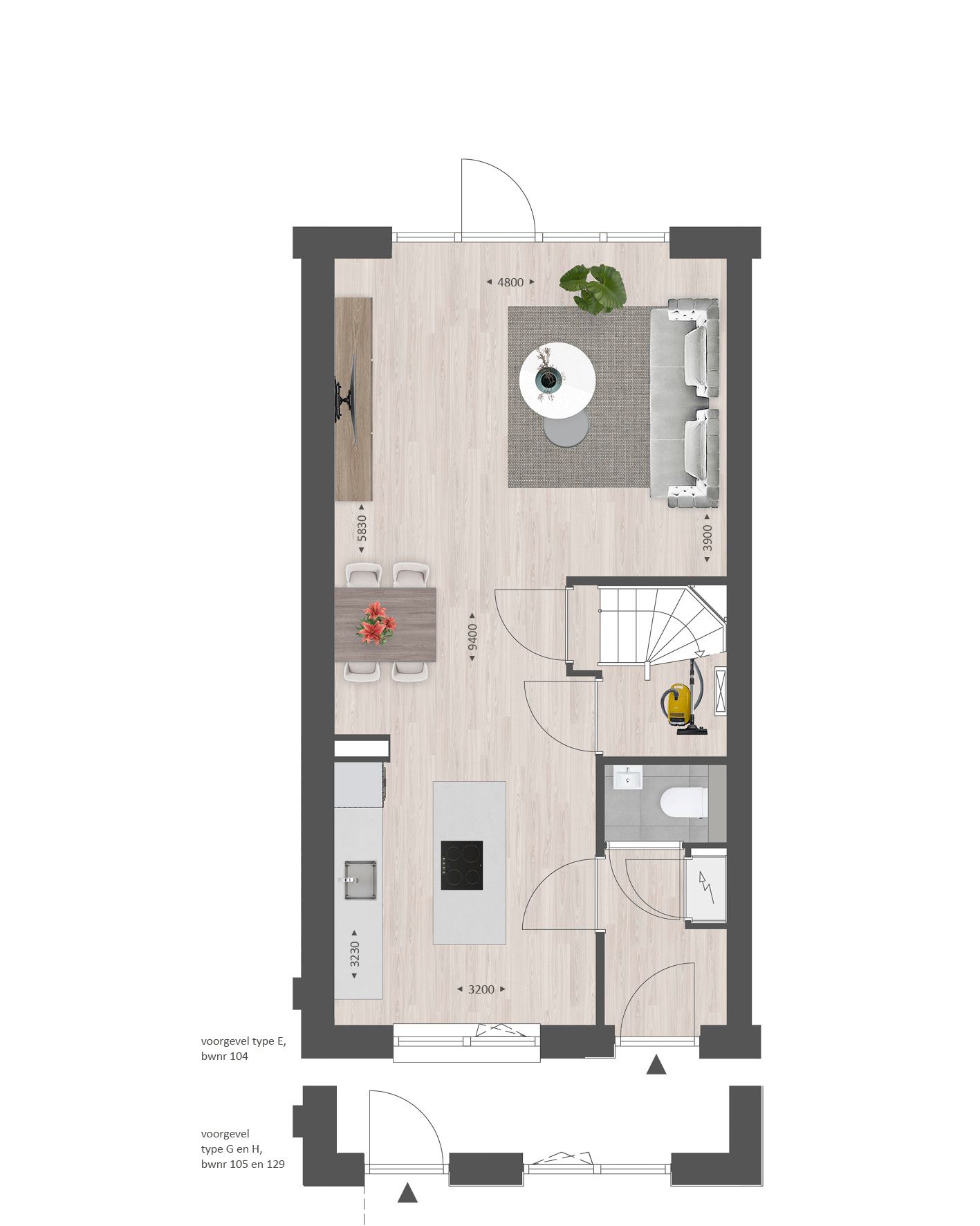 Foto 15 van 104 | Tussenwoning | Gehucht Zuid Fase 1 (Bouwnr. 104)