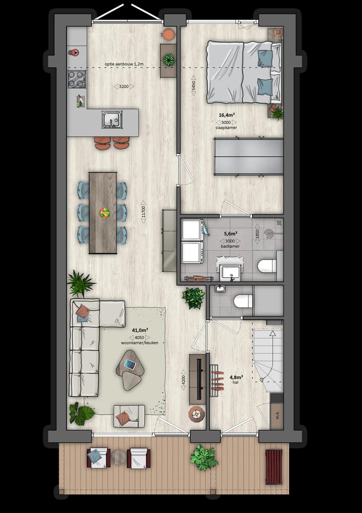 Foto 4 van ST3 / ST3s | tussenwoning met pergola (Bouwnr. 262)