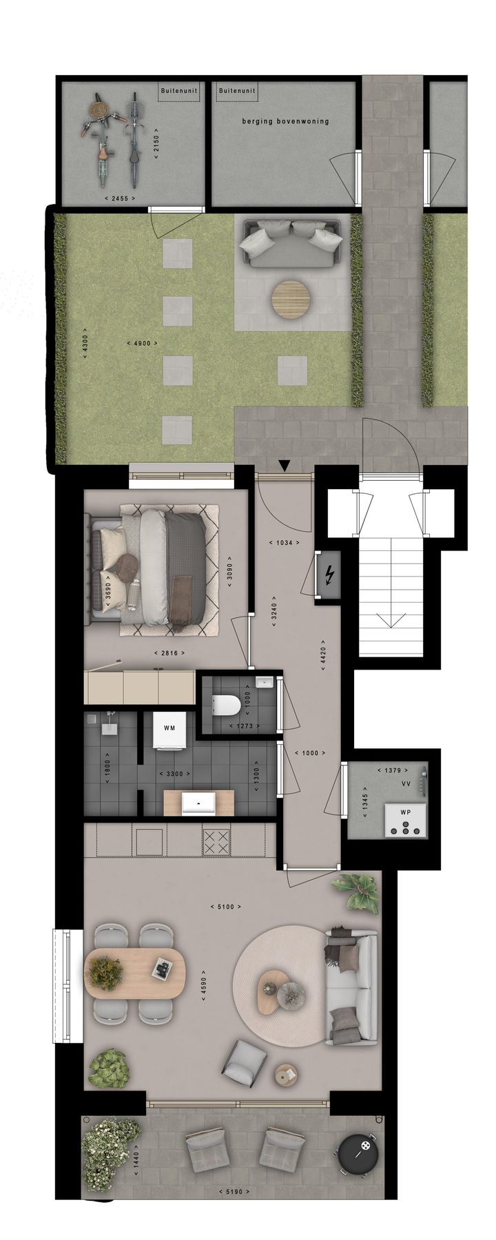 Foto 3 van Benedenwoning hoek (Bouwnr. 1)