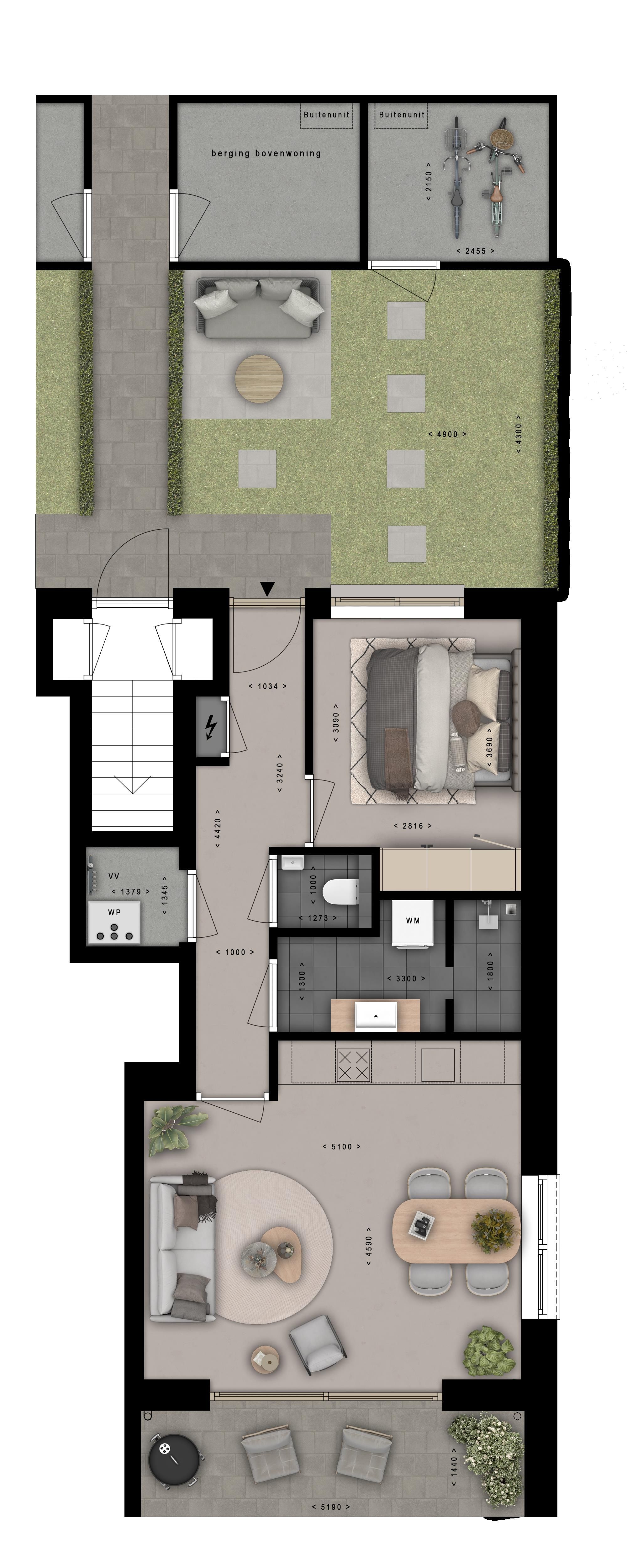 Foto 3 van Benedenwoning hoek (Bouwnr. 8)