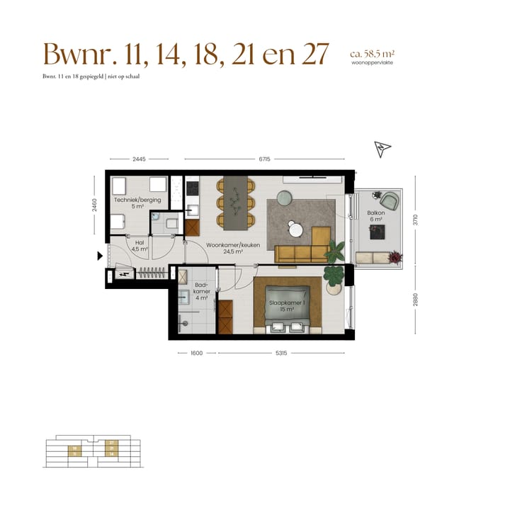 Foto 7 van Type 1 (Bouwnr. 18)