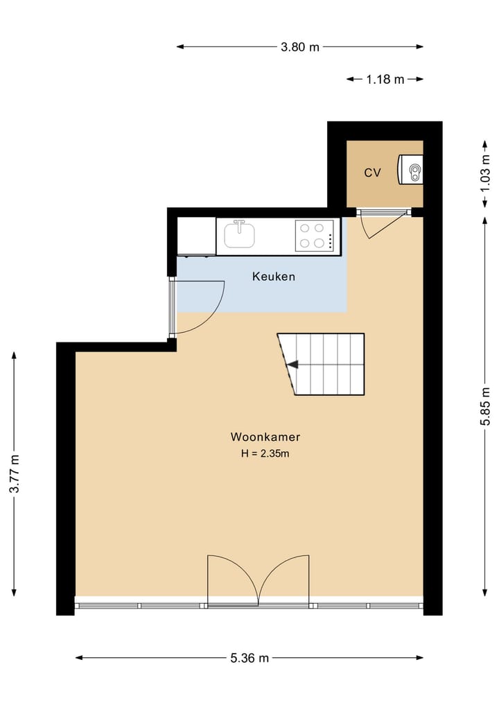 Foto 26 van Schoenmakersstraat 1-A