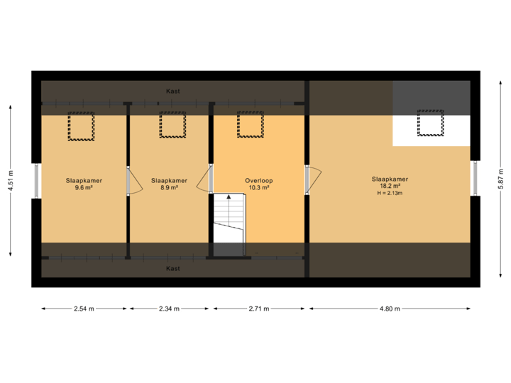 Eerste verdieping (bijgebouw)