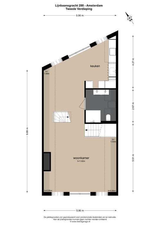 Foto 45 van Lijnbaansgracht 288-H