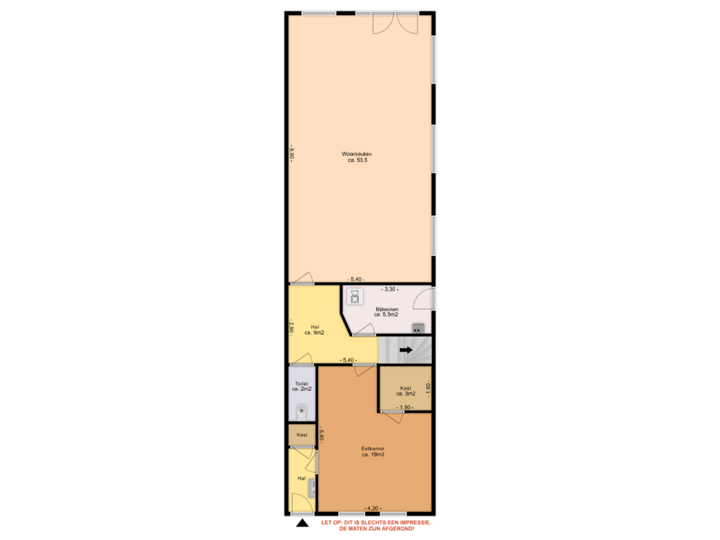 Begane grond (huidige situatie)