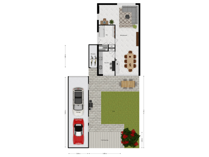 Begane grond met tuin