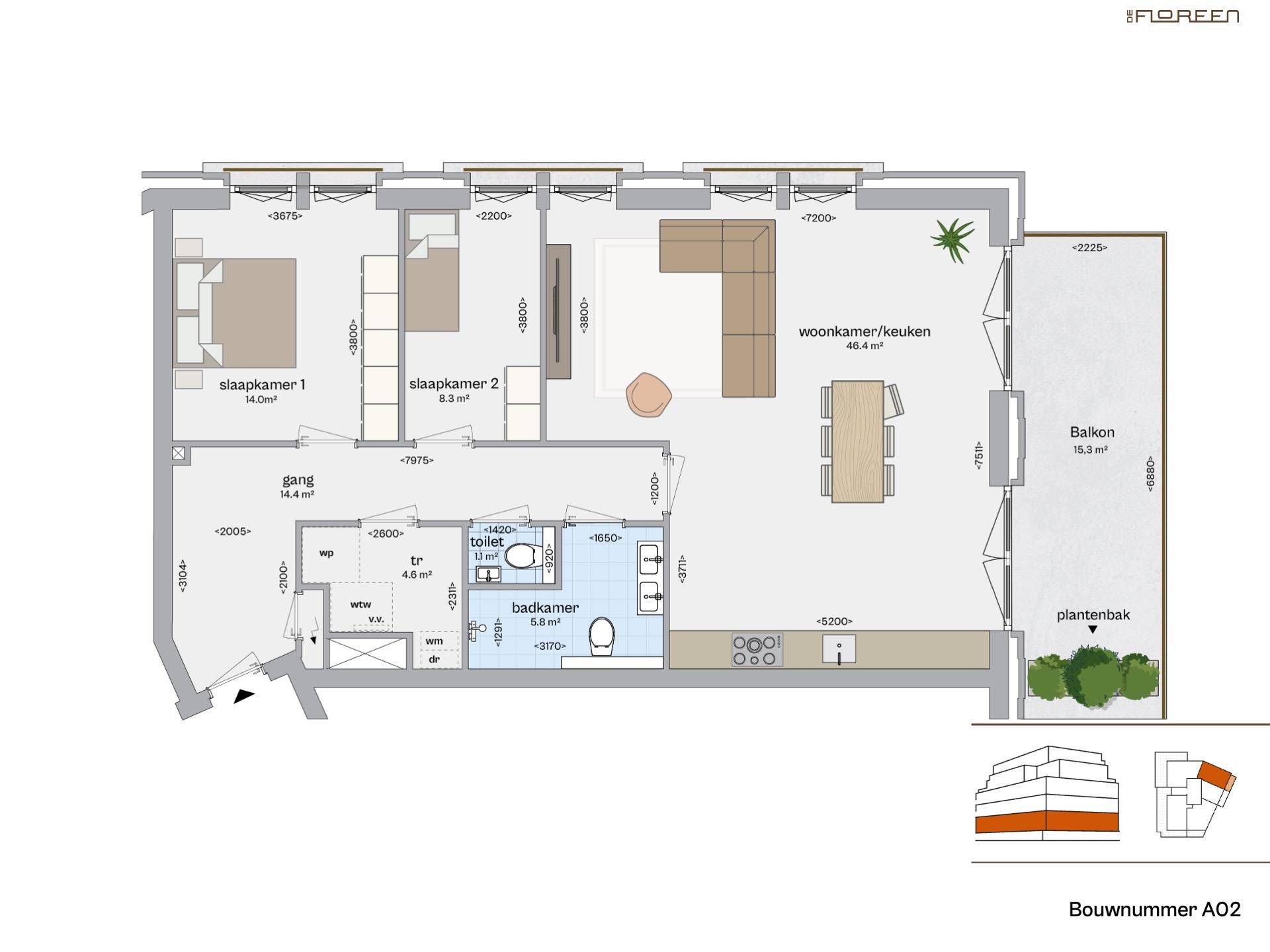 Foto 6 van Appartement (Bouwnr. A2)