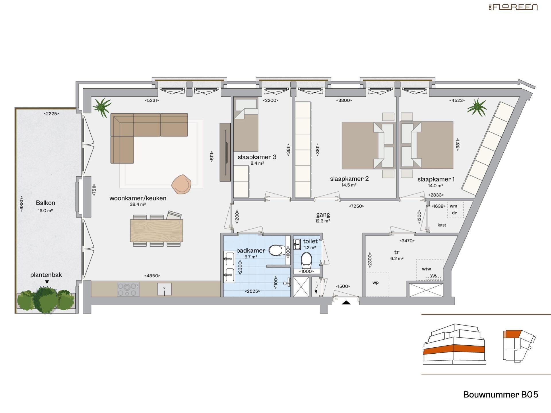 Foto 6 van Appartement (Bouwnr. B5)