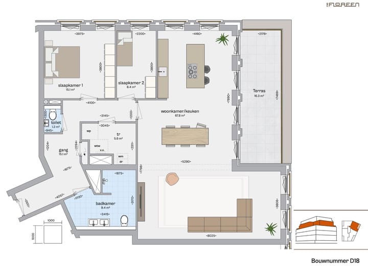 Foto 6 van Appartement (Bouwnr. D18)