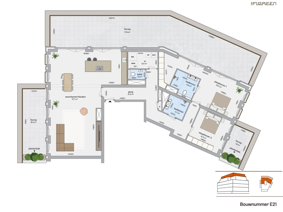 Foto 7 van Appartement (Bouwnr. E21)