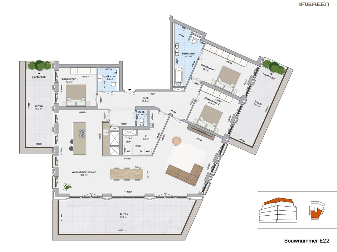 Foto 7 van Appartement (Bouwnr. E22)