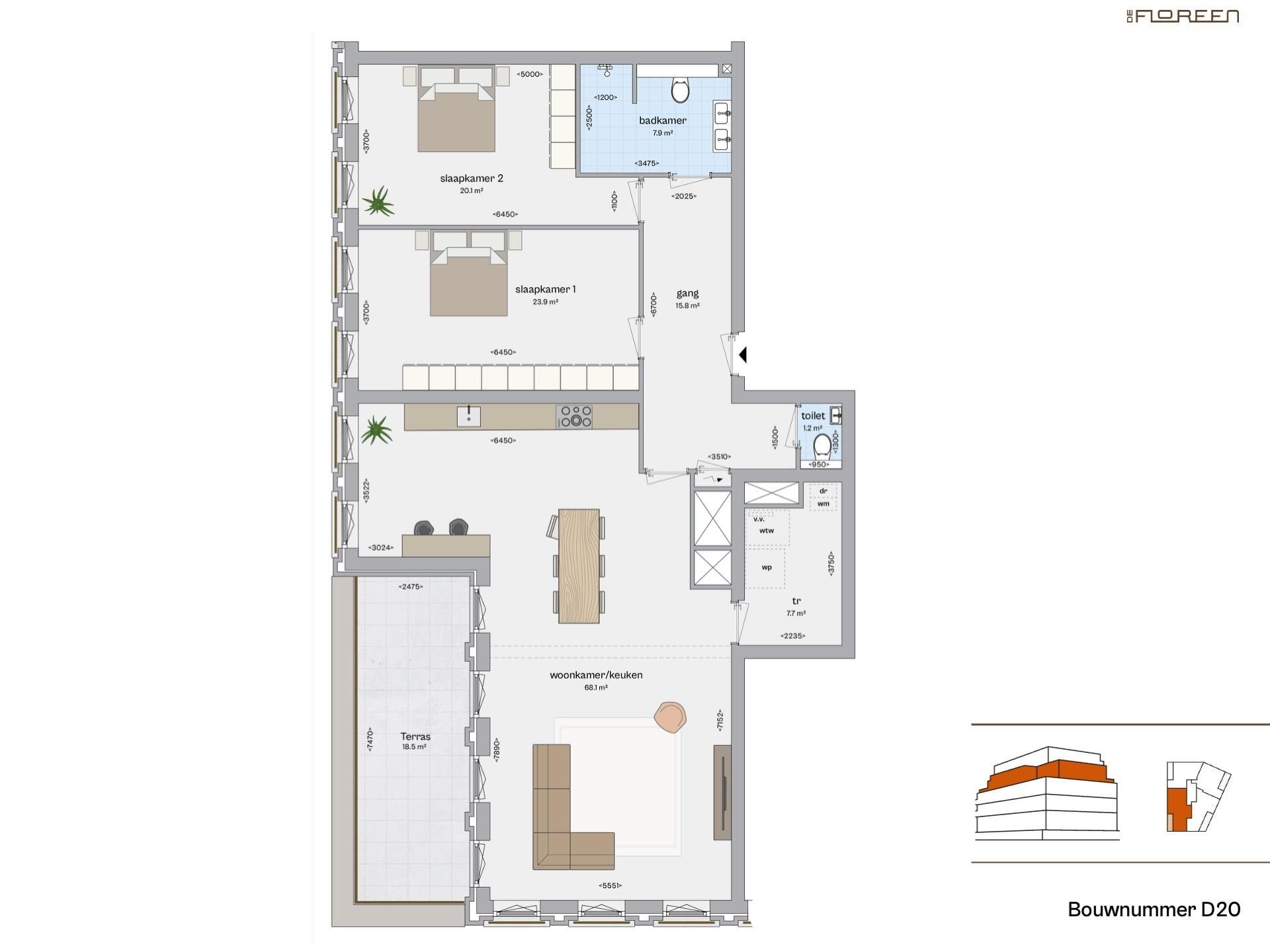 Foto 6 van Appartement (Bouwnr. D20)