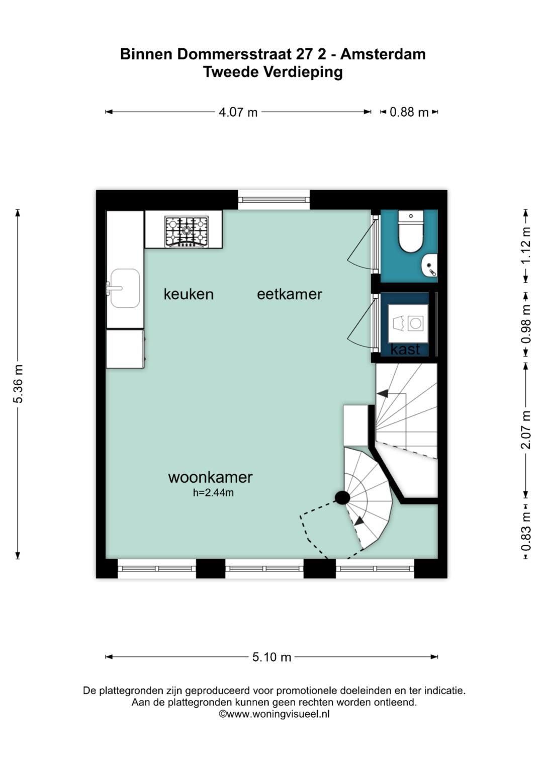 Foto 28 van Binnen Dommersstraat 27-2
