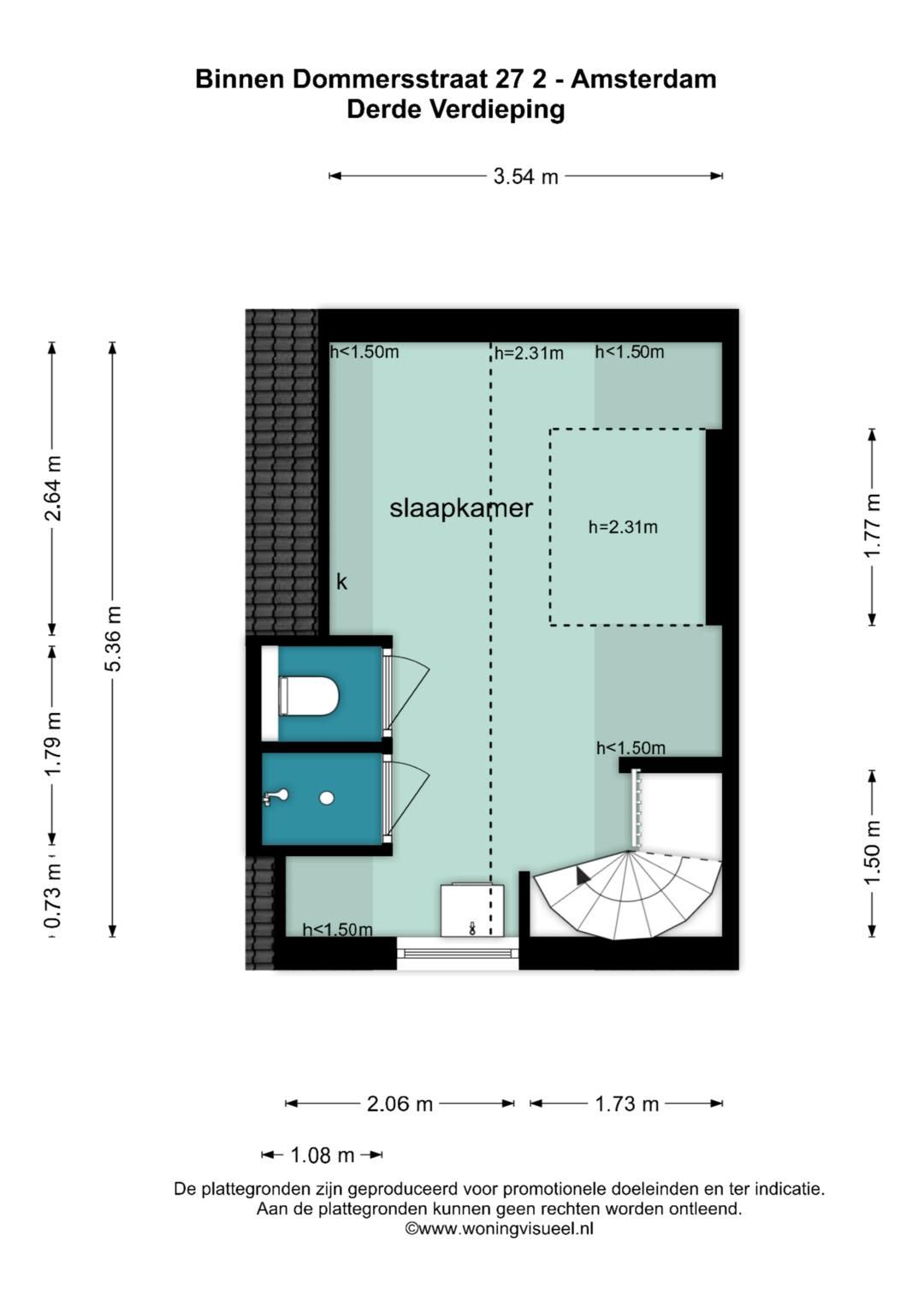 Foto 29 van Binnen Dommersstraat 27-2