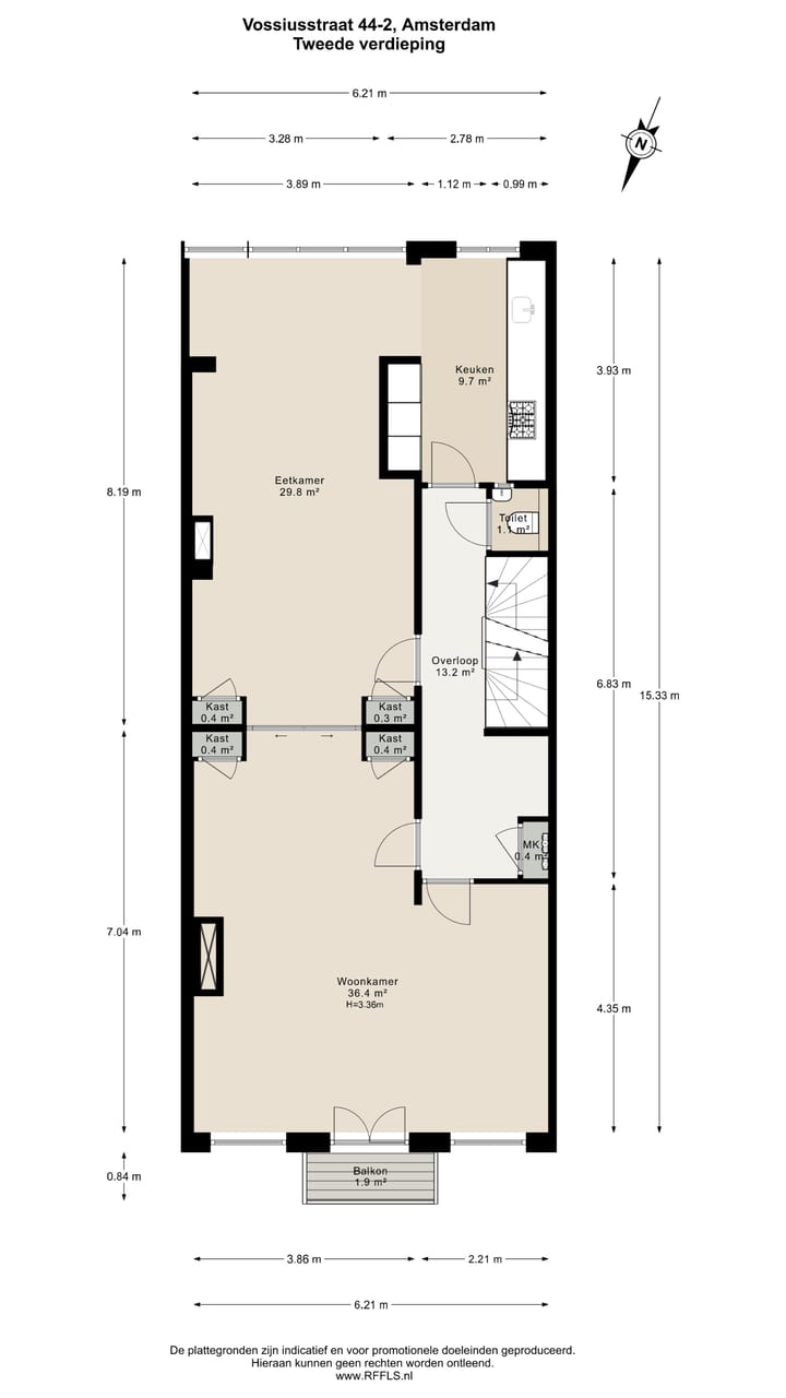 Foto 83 van Vossiusstraat 44-2