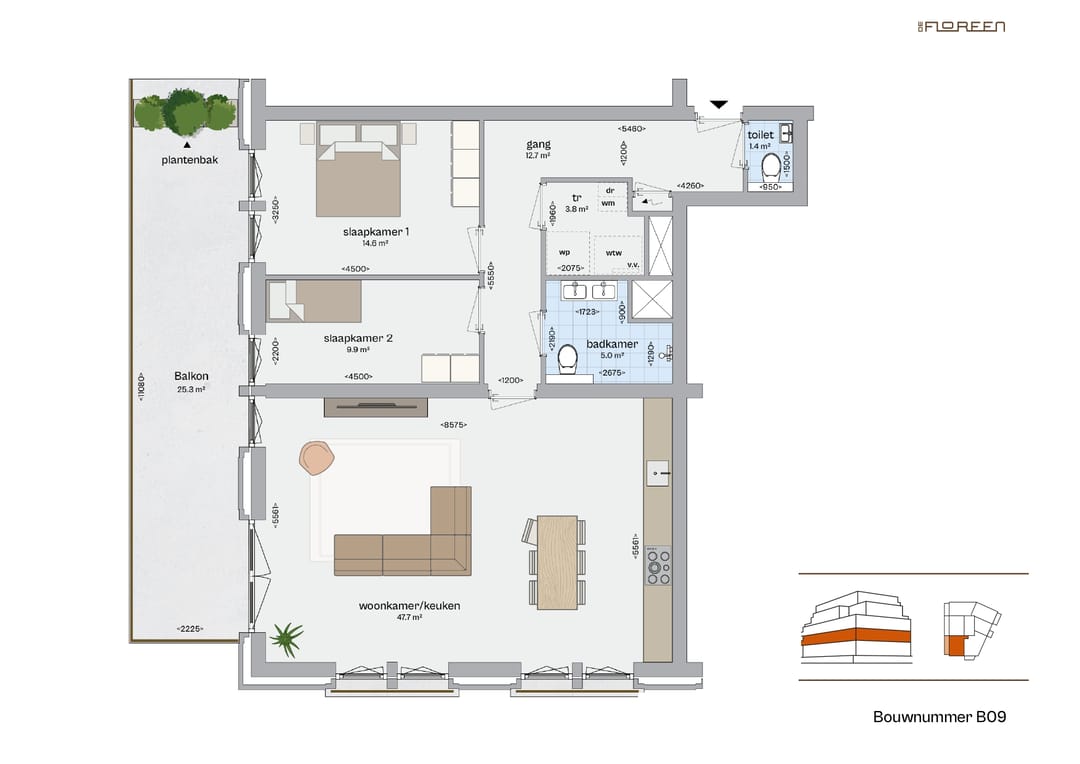 Foto 7 van Appartement (Bouwnr. B9)