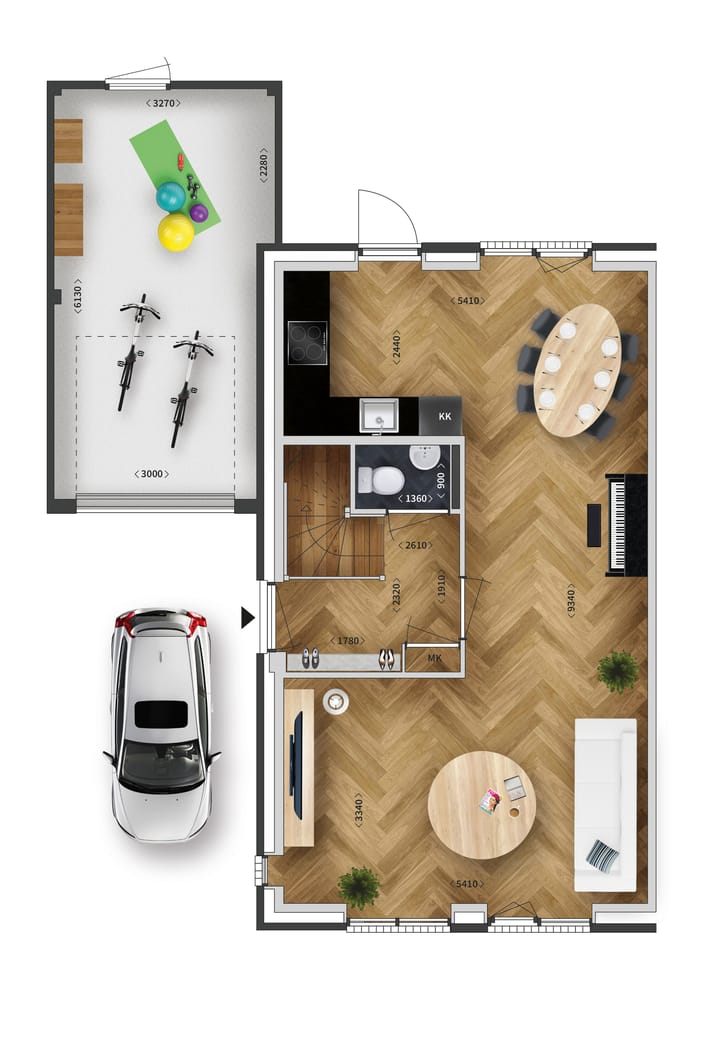 Foto 2 van Twee-onder-één-kapwoning (Bouwnr. 4)