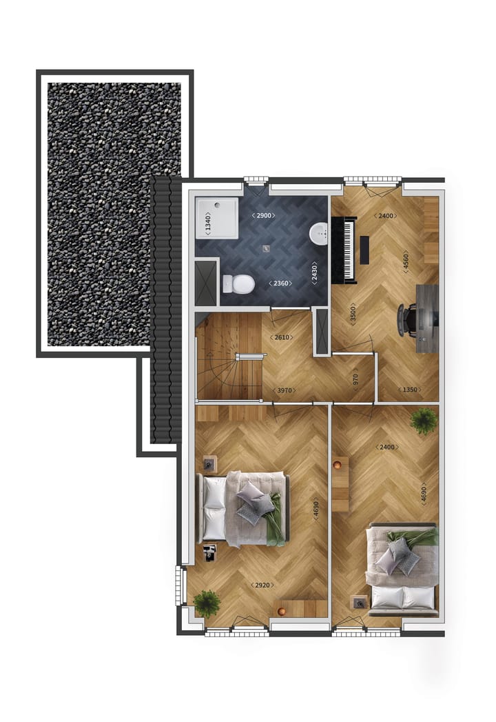 Foto 3 van Twee-onder-één-kapwoning (Bouwnr. 4)