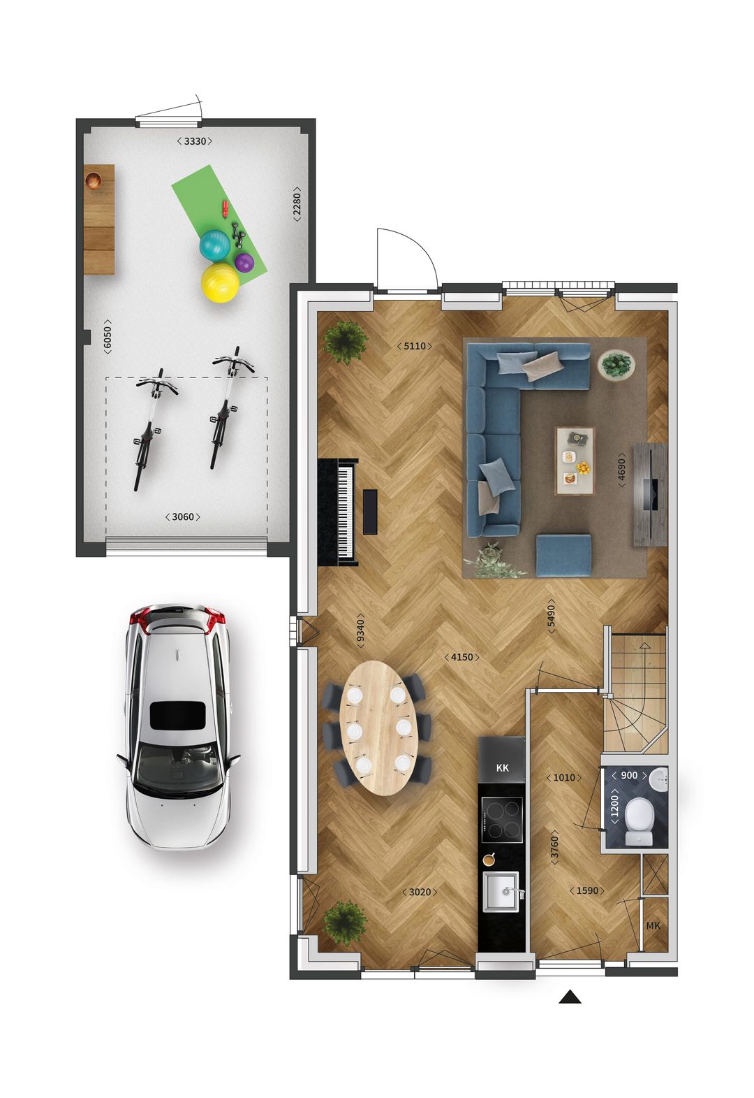 Photo 2 of Twee-onder-één-kapwoning (geschakeld) (Bouwnr. 32)