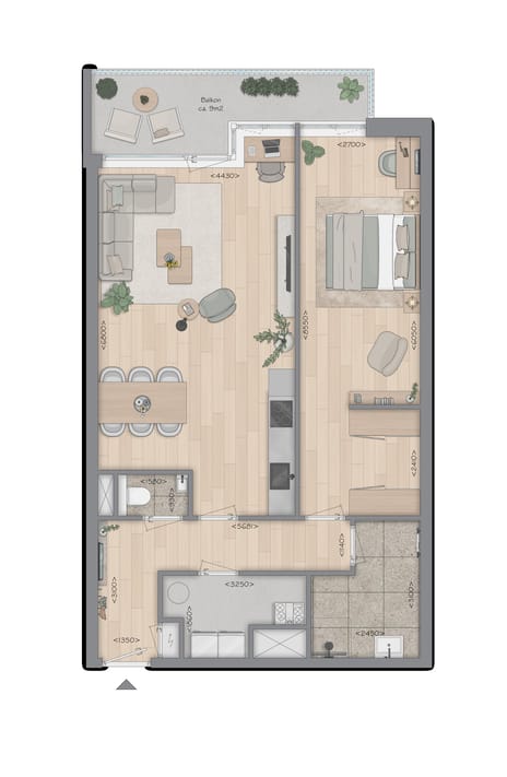 Foto van Type H Portiekflat