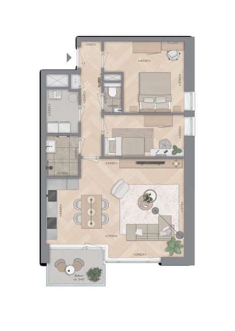 Foto van Type F Portiekflat