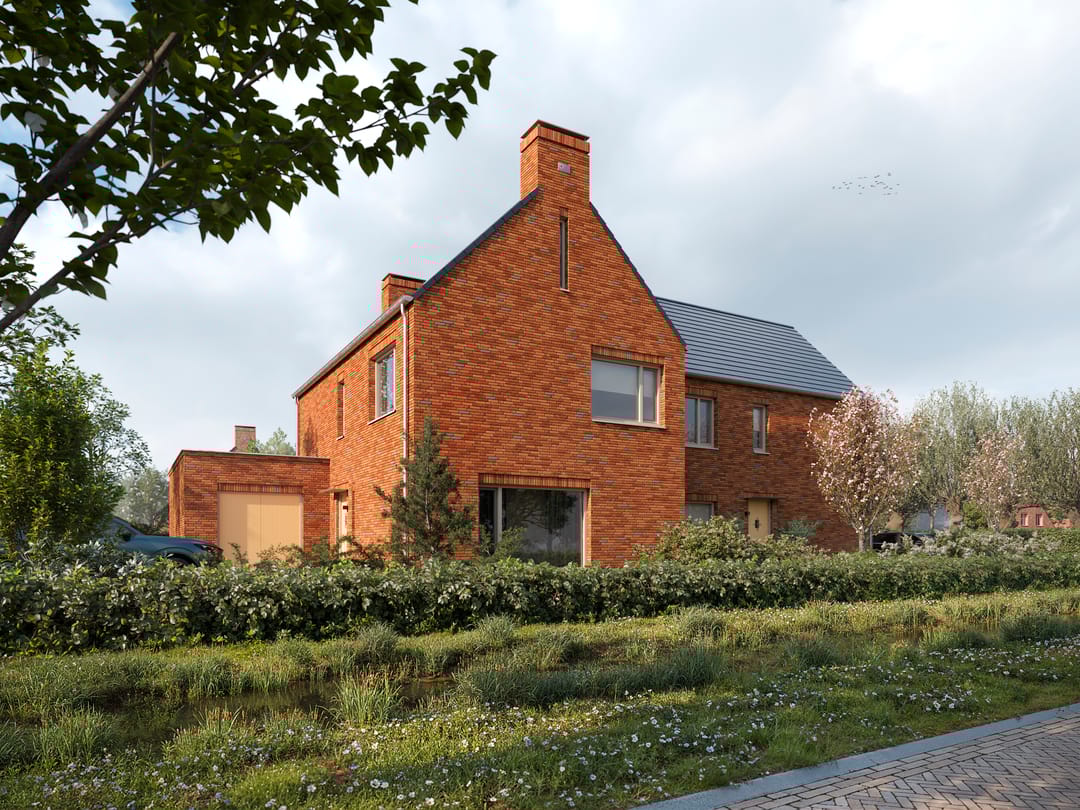 Foto 1 van Twee-onder-een-kap woningen - Hogenhofstr (Bouwnr. 1)