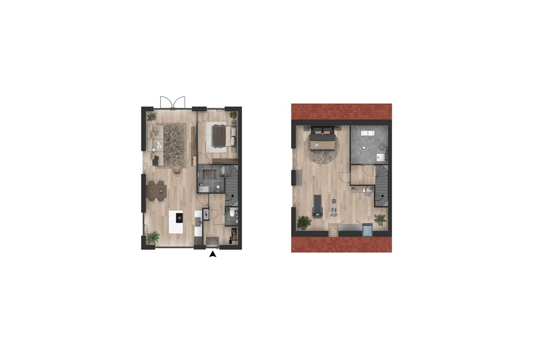 Foto 2 van Hoekwoningen - aan het erf (Bouwnr. 12)