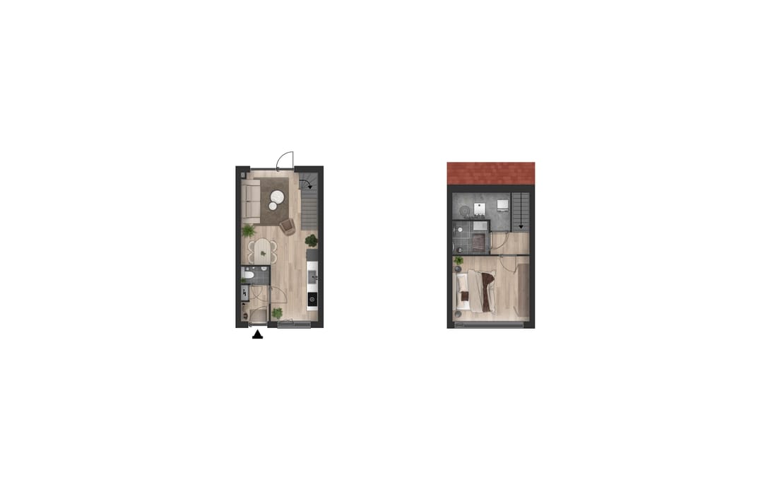 Foto 2 van Tussenwoningen - aan het erf (Bouwnr. 16)