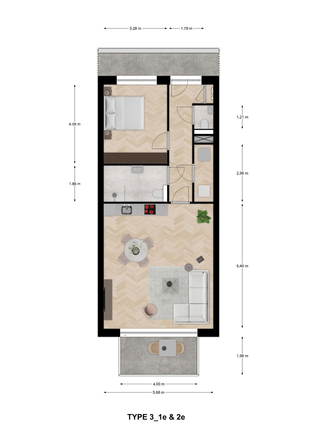 Foto 8 van Type 3 (Bouwnr. 14)