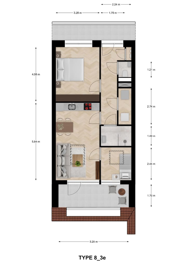 Foto 8 van Type 8 (Bouwnr. 20)