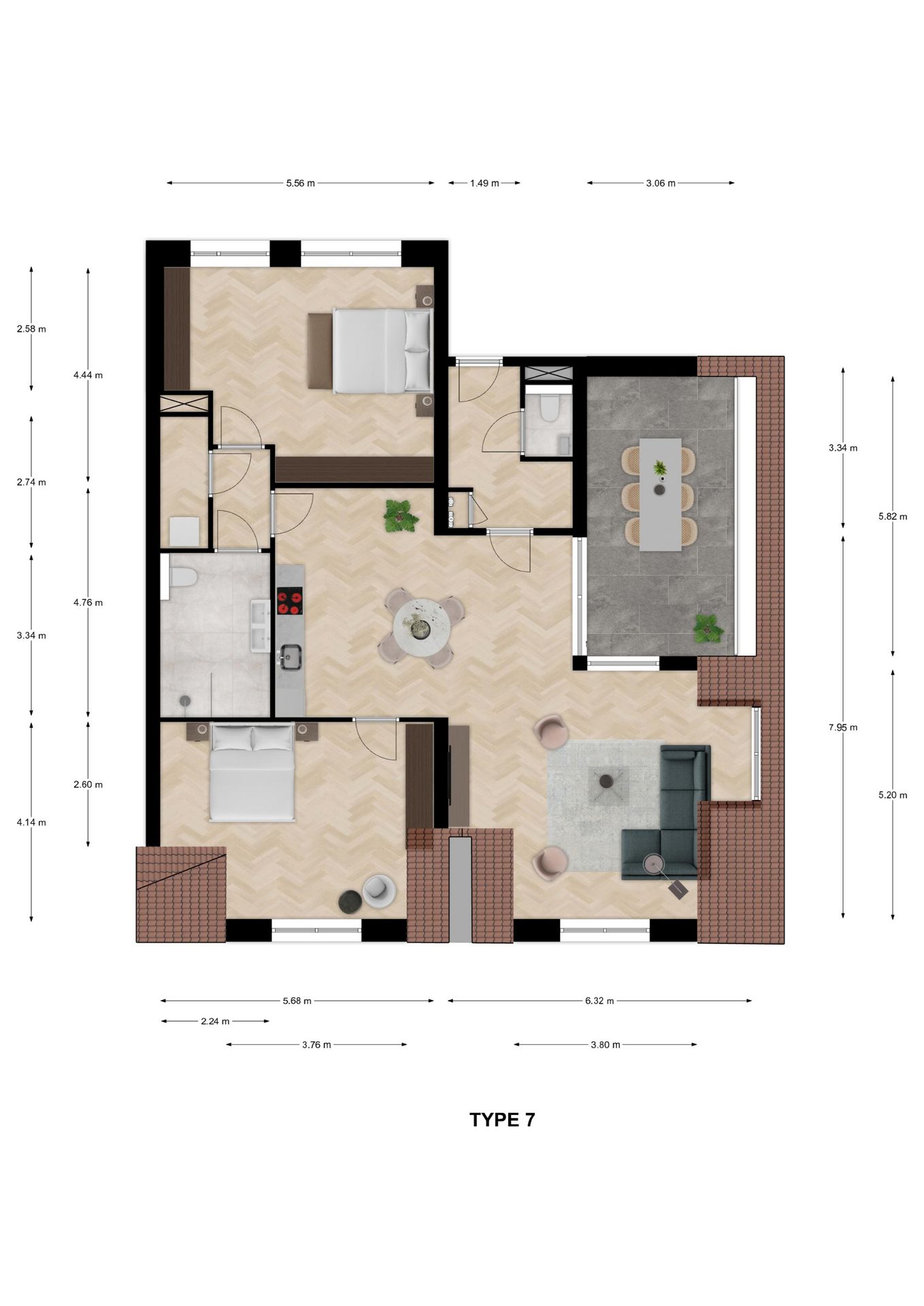 Foto 9 van Type 7 (Bouwnr. 18)