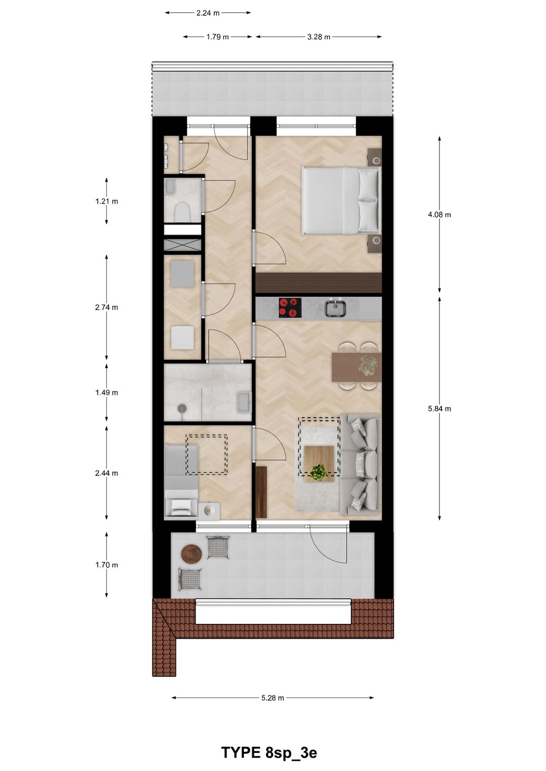 Foto 8 van Type 8 (Bouwnr. 21)