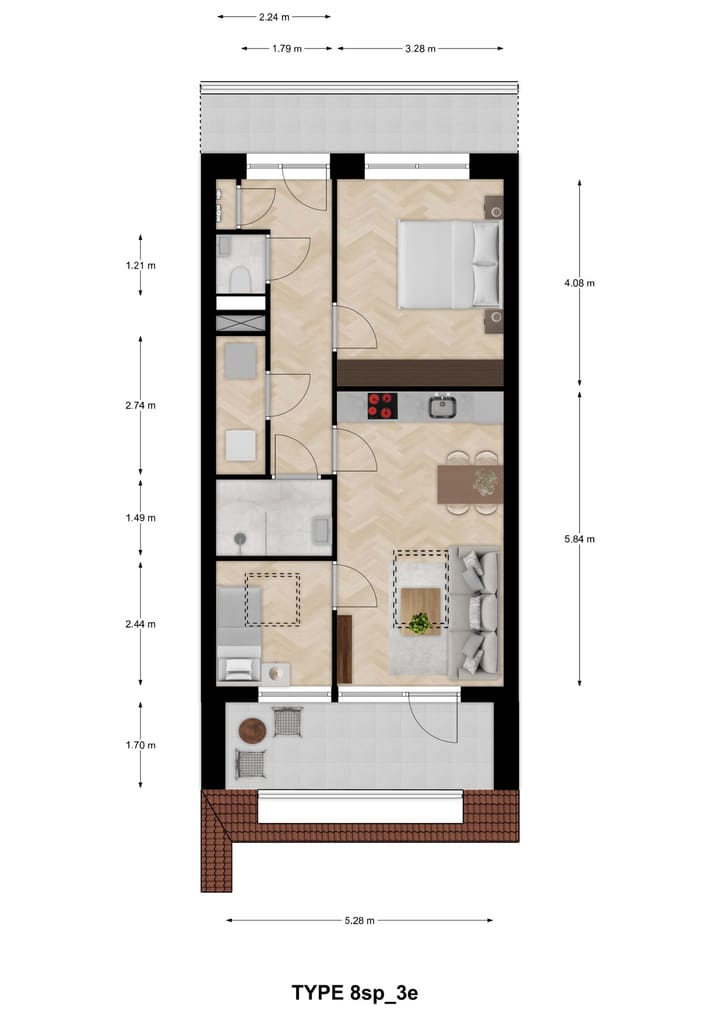 Foto 8 van Type 8 (Bouwnr. 21)