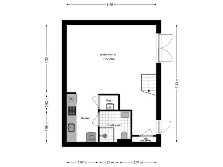 Gastenverblijf Begane Grond