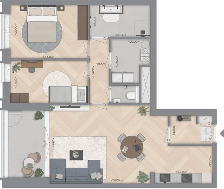 Photo 3 of 3-kamerappartement (Bouwnr. 2.3)