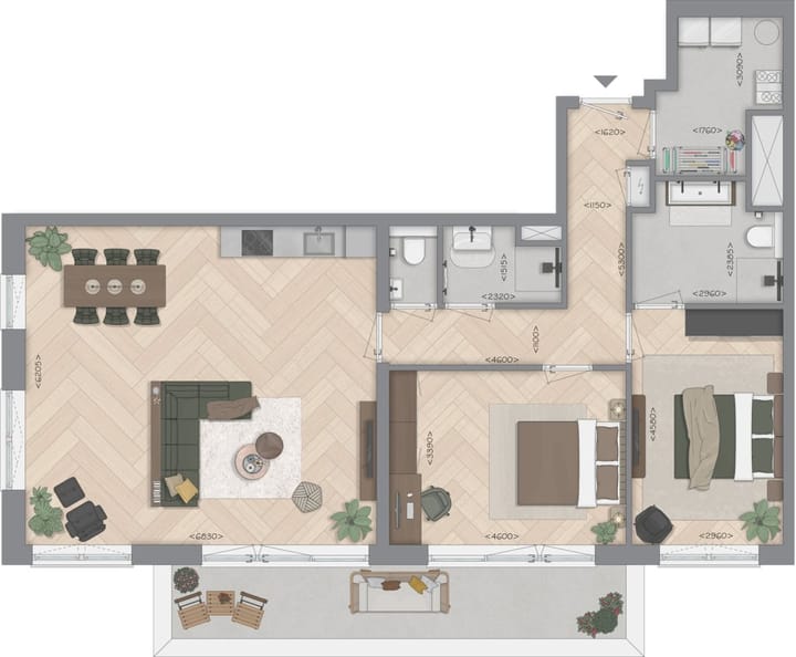 Photo 3 of 3-kamerappartement (Bouwnr. 5.4)