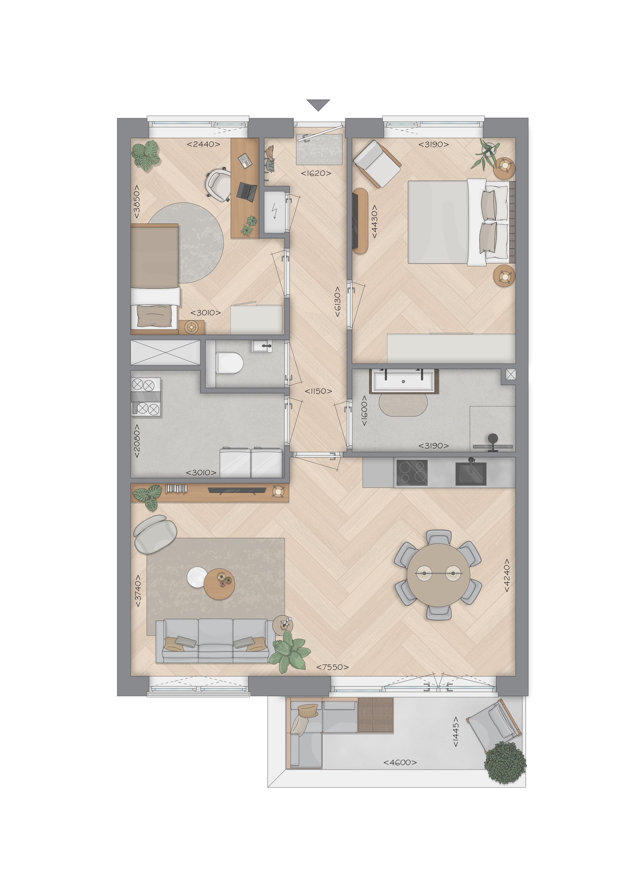 Photo 3 of 3-kamerappartement (Bouwnr. 5.7)