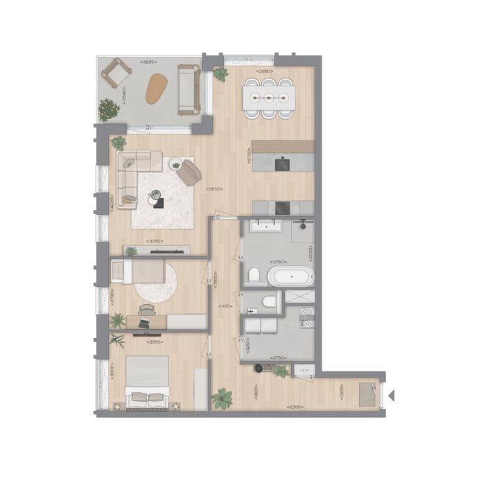 Photo 3 of 4-kamerappartement (Bouwnr. 1.1)