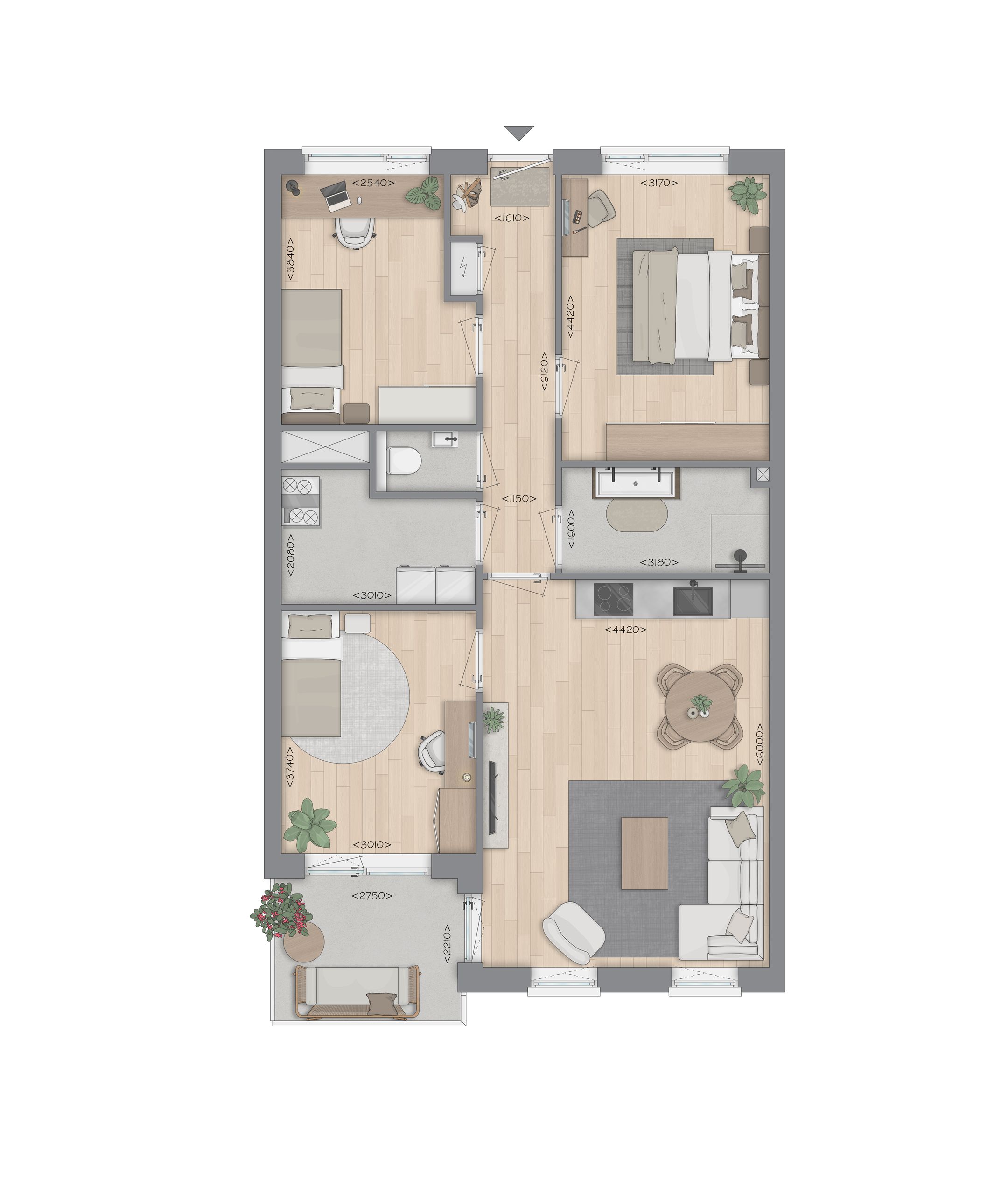 Photo 3 of 4-kamerappartement (Bouwnr. 1.5)