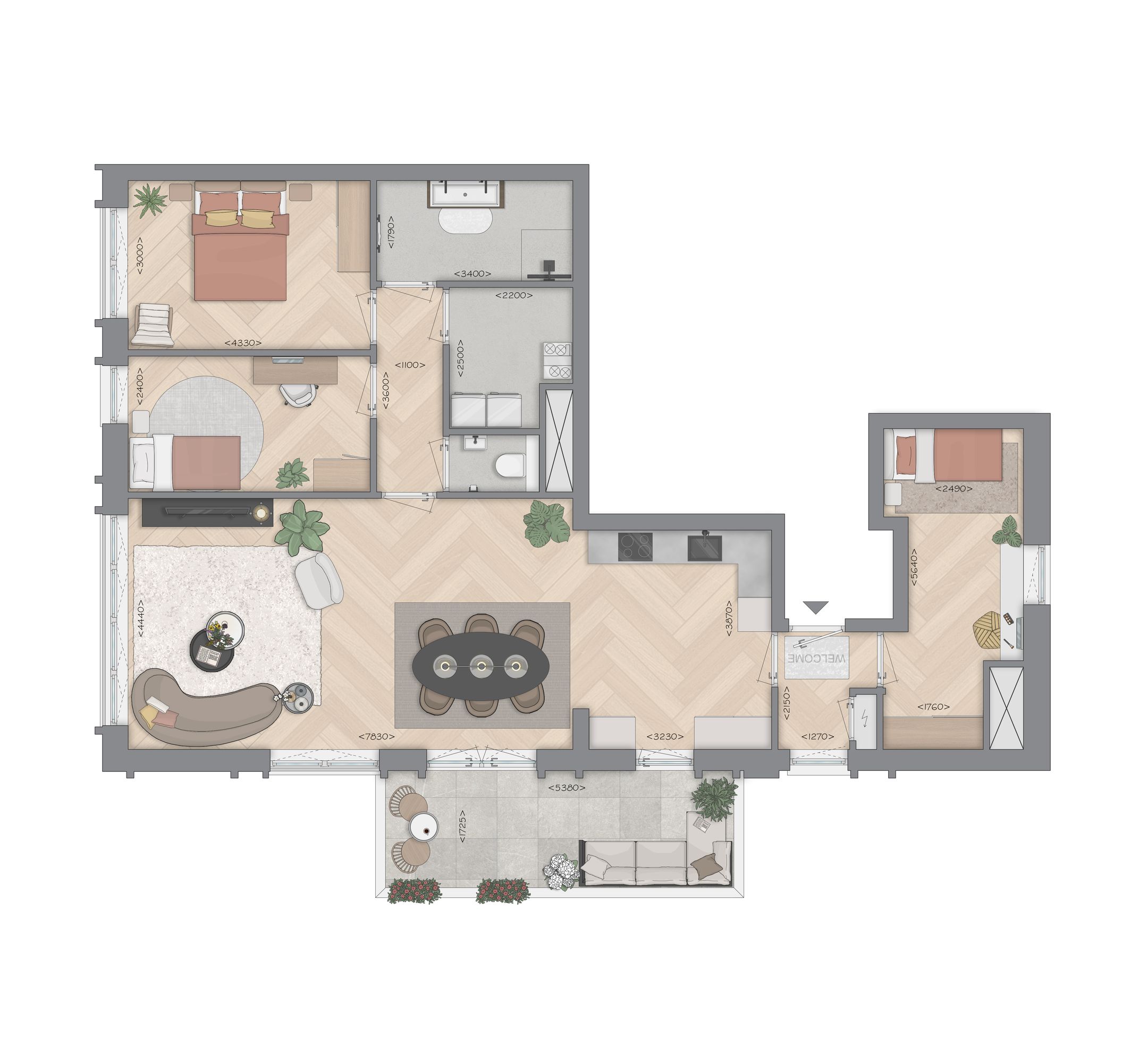 Foto 3 van 4-kamerappartement (Bouwnr. 6.3)