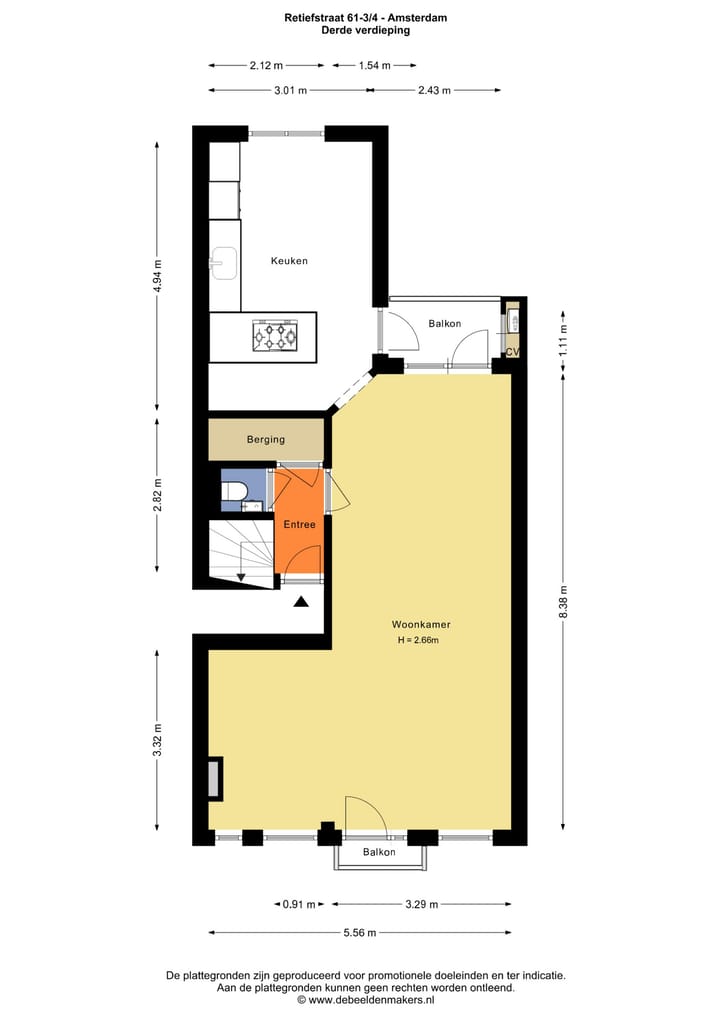 Foto 3 van Retiefstraat 61-3