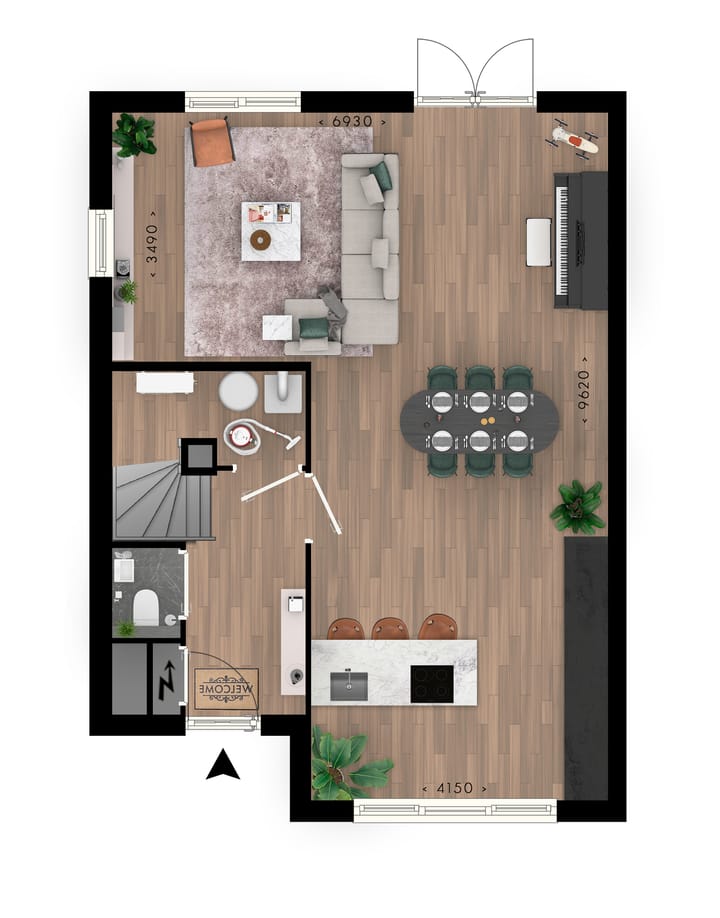 Foto 4 van Blauwe Regen twee-onder-een-kapwoningen (Bouwnr. 99)