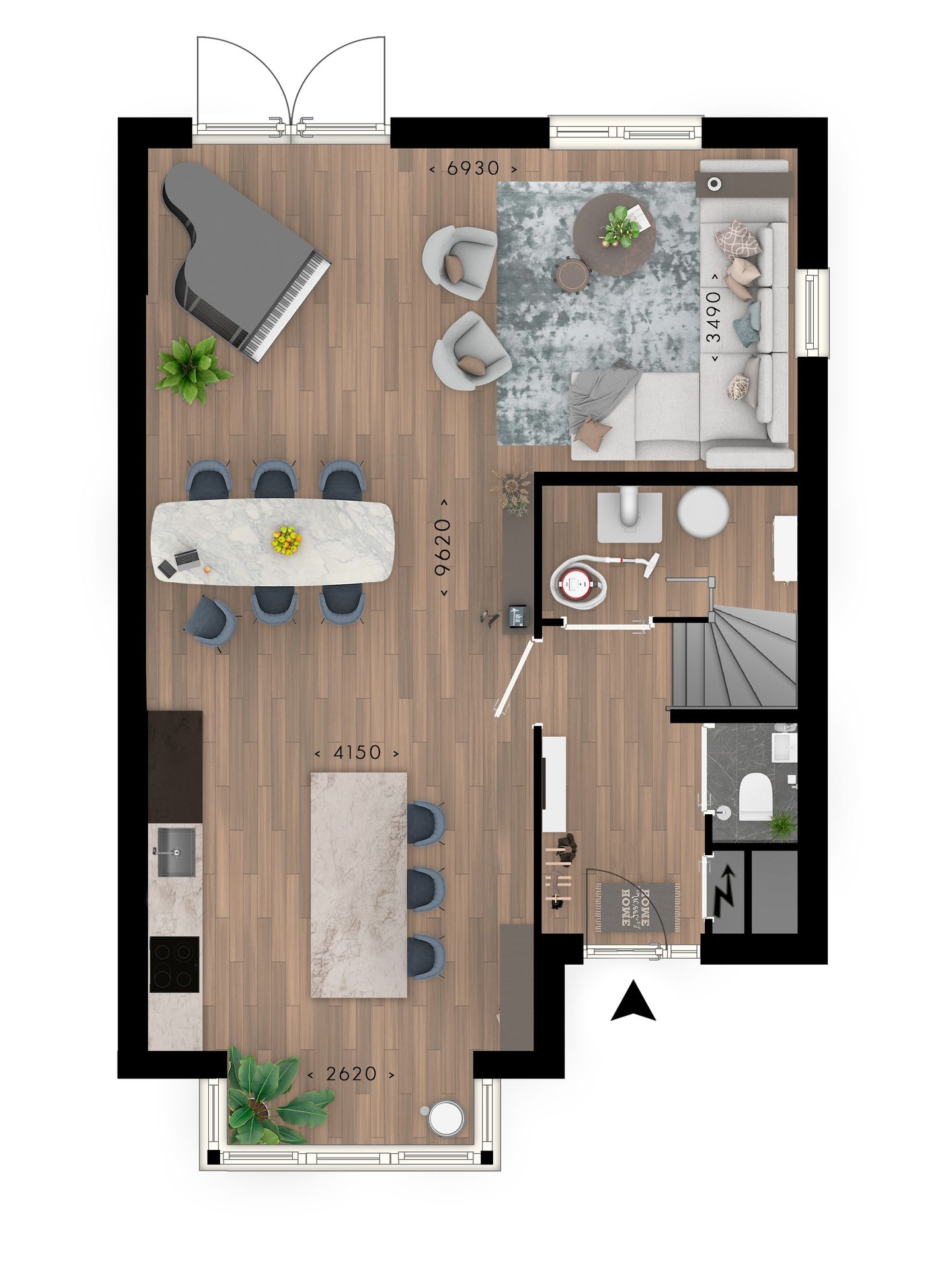 Foto 4 van Blauwe Regen twee-onder-een-kapwoningen (Bouwnr. 100)