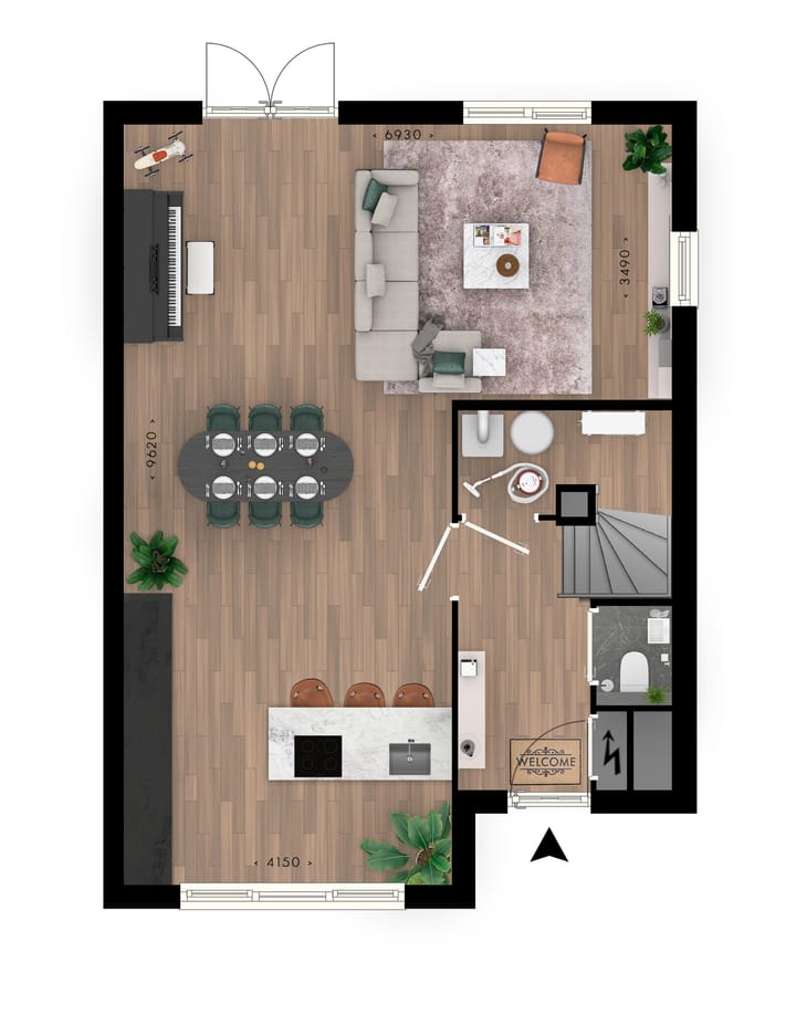Foto 2 van Blauwe Regen hoekwoning beukmaat 7,2 m (Bouwnr. 93)