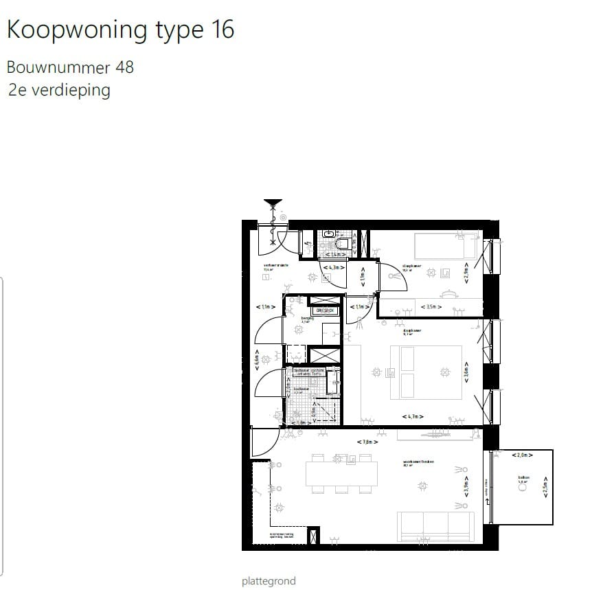 Foto 14 van Appartement - Bouwnummer 48 (Bouwnr. 48)