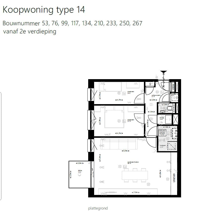 Foto 15 van Appartement - Bouwnummer 117 (Bouwnr. 117)