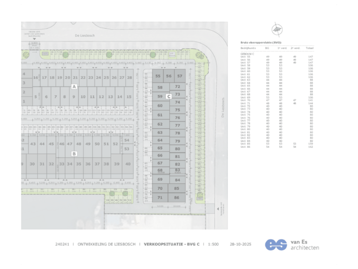 Situatietekening gebouw C