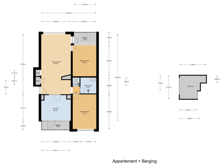 Appartement + Berging