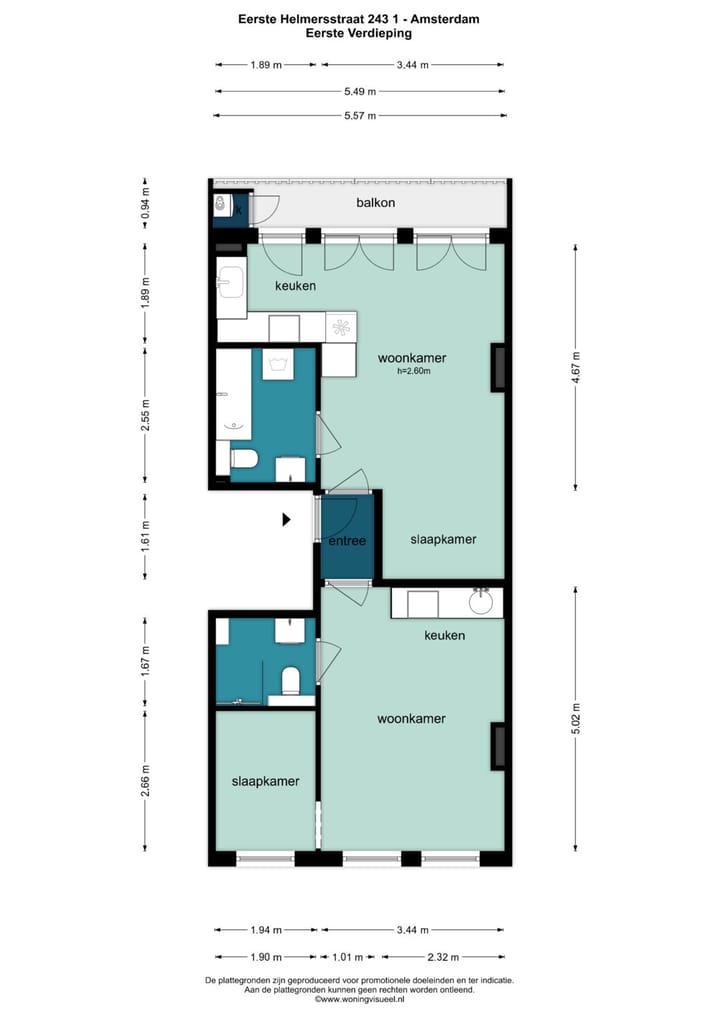 Foto 3 van Eerste Helmersstraat 243-1