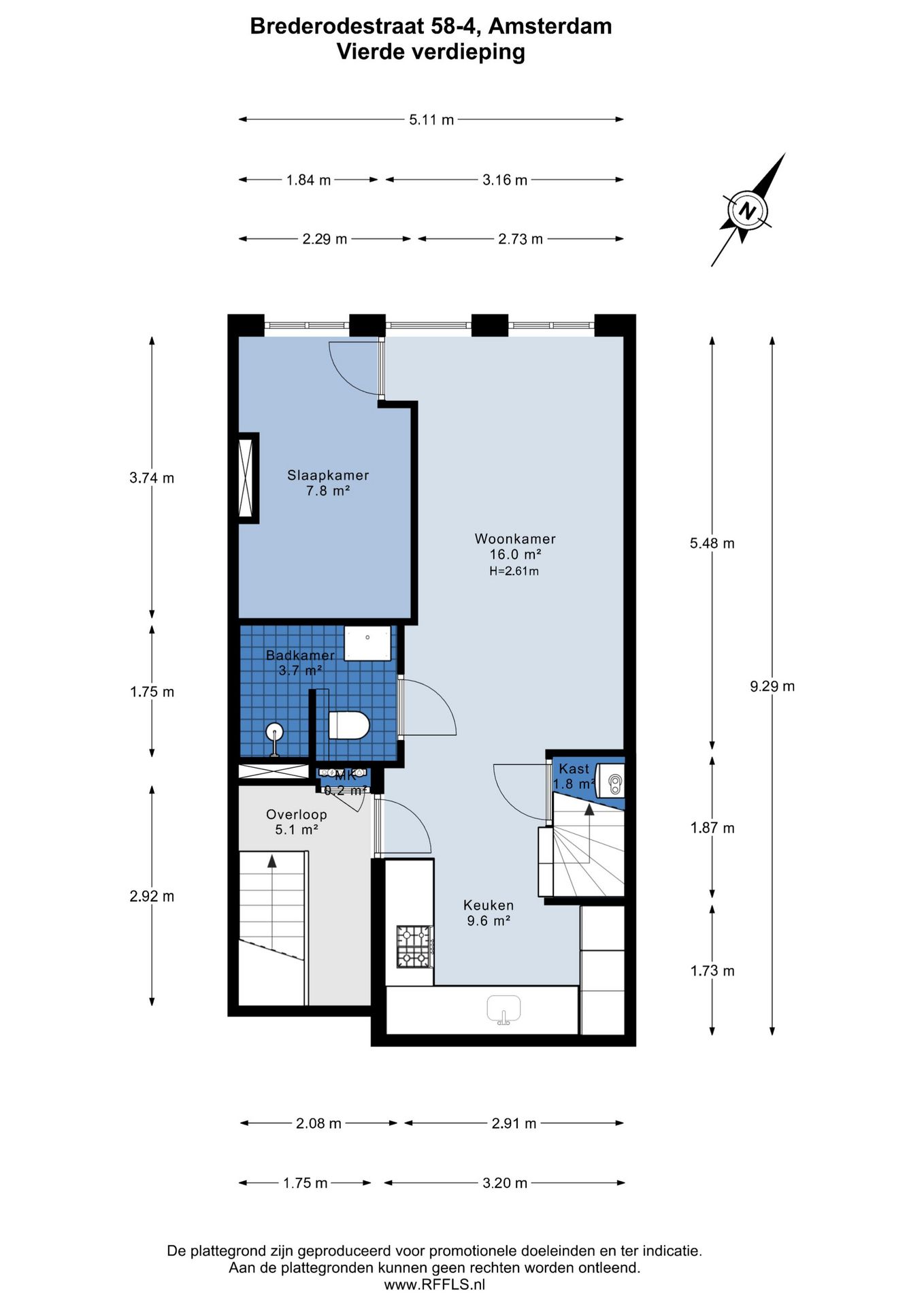 Foto 35 van Brederodestraat 58-4